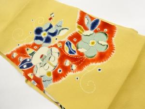 作家物　縮緬地絞り辻ヶ花模様名古屋帯